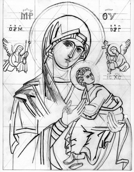 Рисунки для срисовки карандашом иконы