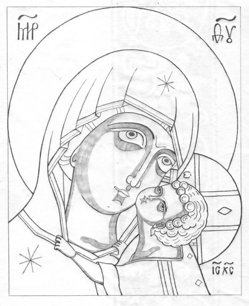 Святая Ольга прорись