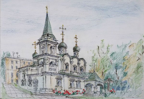 Храм Софии Киевской зарисовка