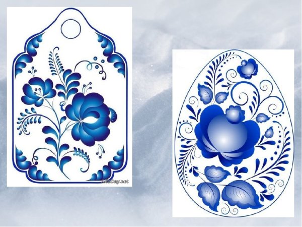 Раскраска Гжельская роспись посуды для детей