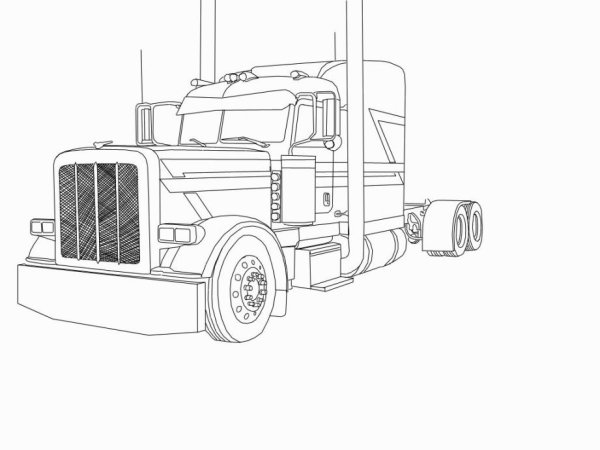 Kenworth w900 раскраска Оптимус