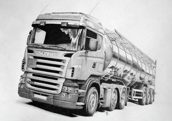 Фура карандашом