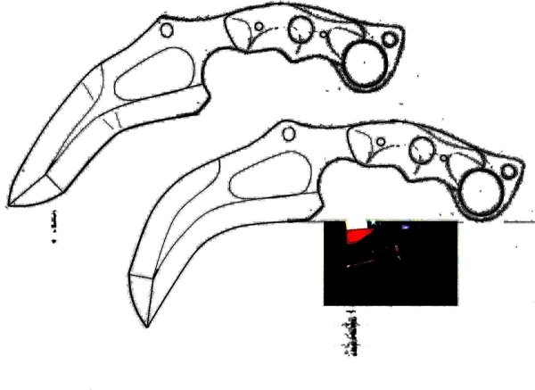 Раскраски ножи из КС го керамбит