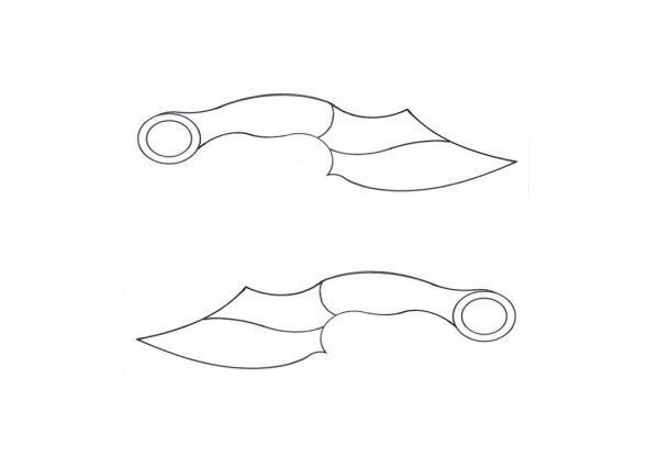 Нож керамбит из стандофф 2 раскраска
