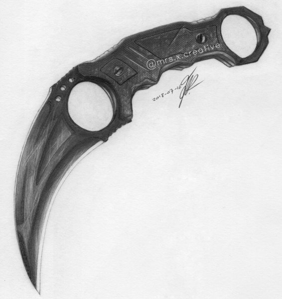 Керамбит из Standoff 2 чертеж