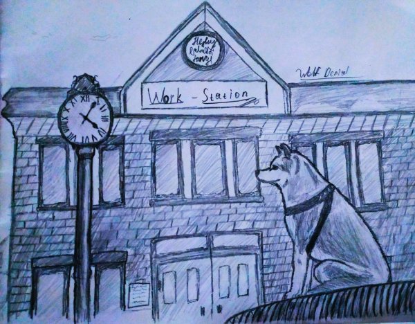 Хатико рисунок