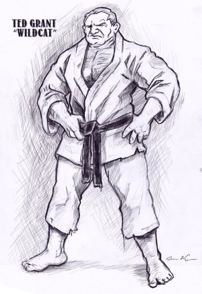 Дзюдо рисунок карандашом