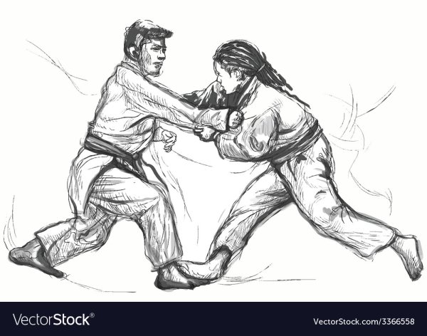 Рисунок на тему дзюдо