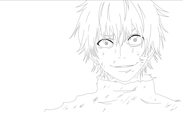 Канеки Кен раскраска