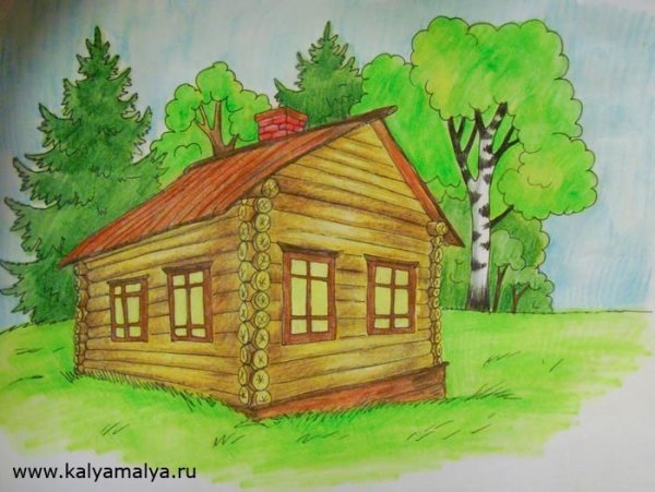 Изба рисунок