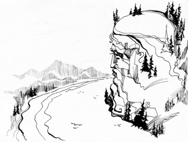 Горы рисование для детей