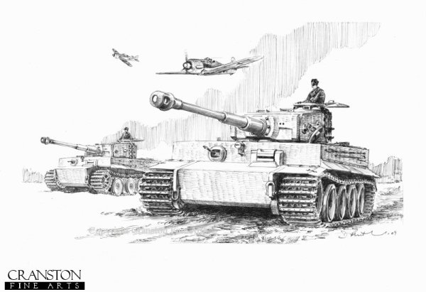 Немецкий танк карандашом