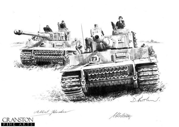Танк тигр сбоку рисунок