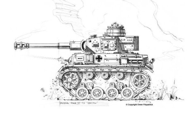Танк тигр рисунок