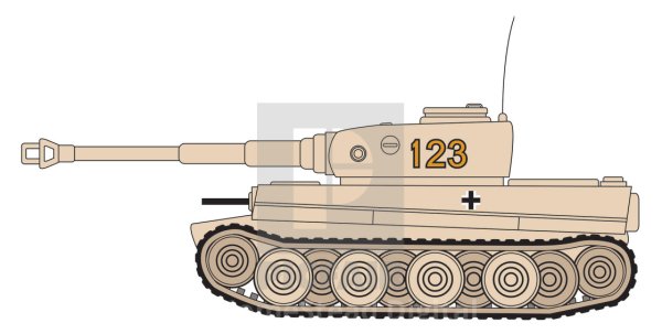 Тигр 2 сбоку чертеж