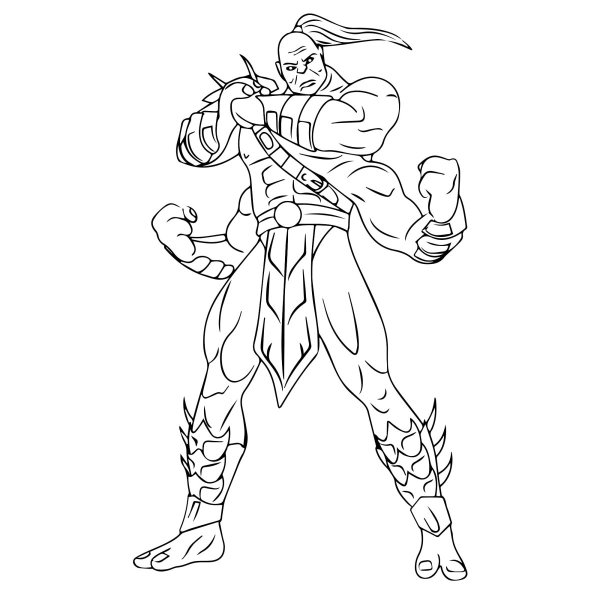 Мортал комбат раскраска для детей