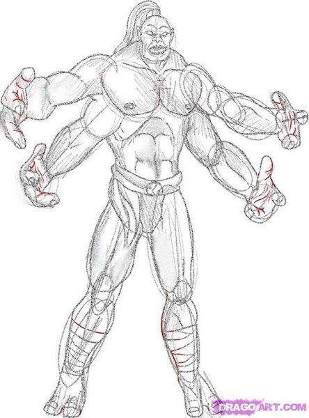 Рисунки персонажей из мортал комбат