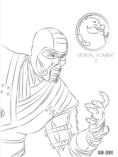 Раскраски мортал комбат МК 11