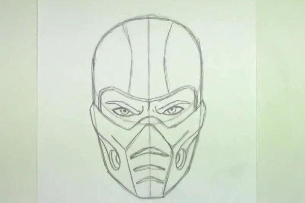 Саб Зиро мортал комбат карандашом