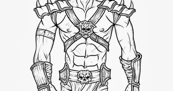 Раскраска Mortal Kombat Shao Kahn