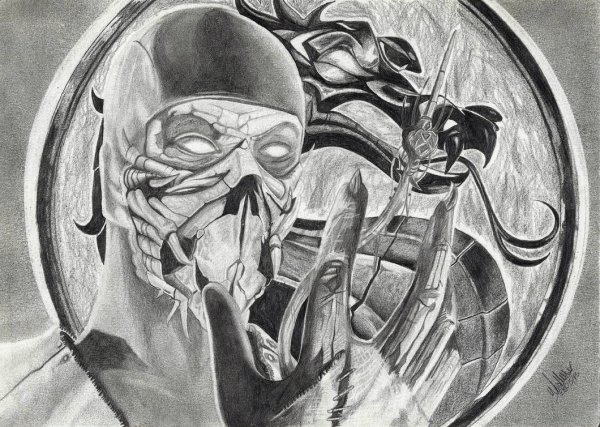 Скорпион скетч мортал комбат