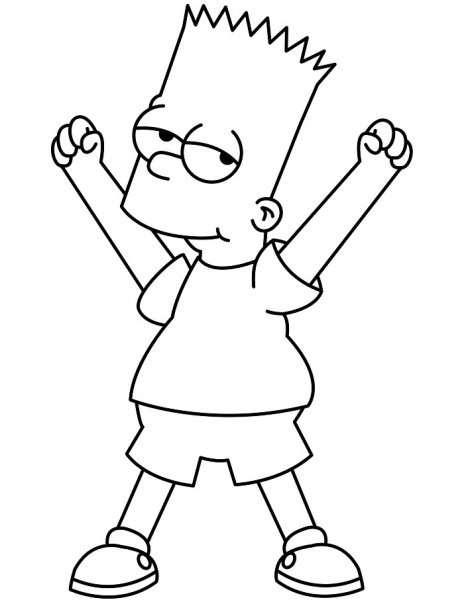 Барт симпсон поэтапно