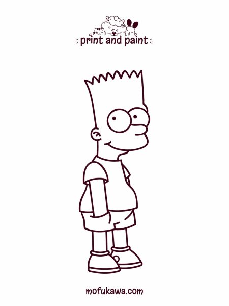 Барт симпсон легкий рисунок