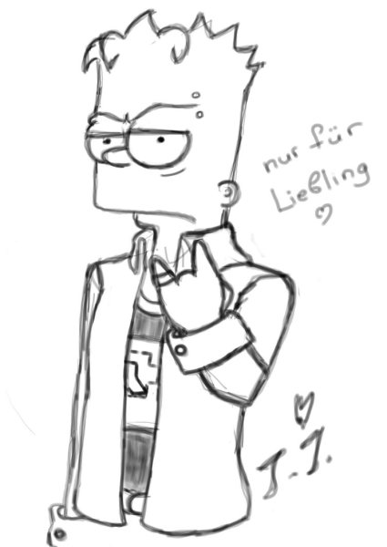 Барт симпсон грустный рисунок
