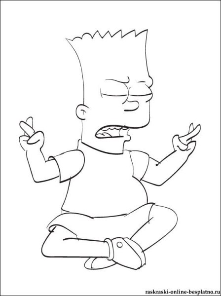 Барт симпсон рисунок
