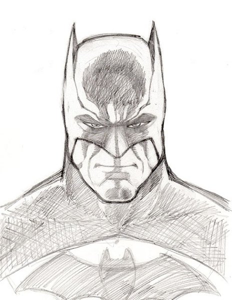 Рисунок Бэтмена карандашом