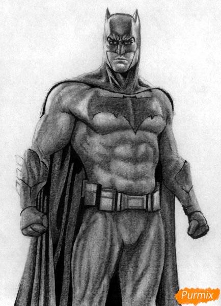 Бэтмен рисунок карандашом