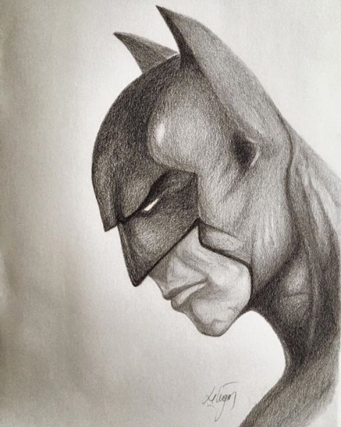 Рисунок Бэтмена карандашом