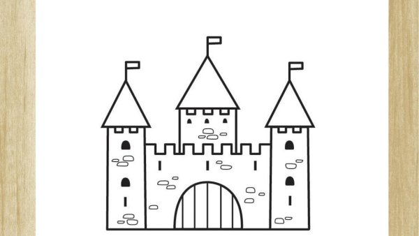 Замок карандашом для детей