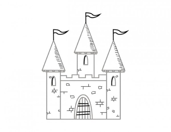 Замки для рисования простые