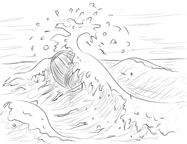 Рисование моря для дошкольников