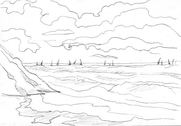 Рисунок моря 5 класс