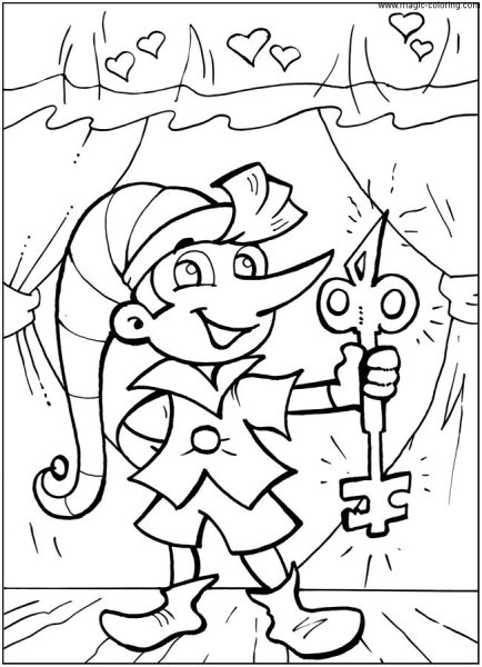 Буратино черно белый