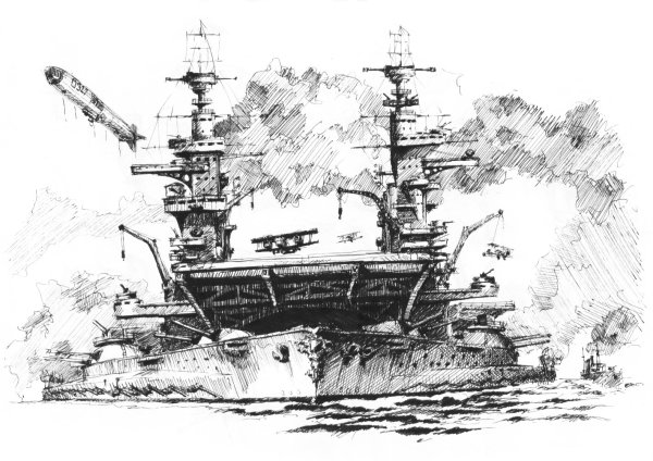 Военный корабль скетч