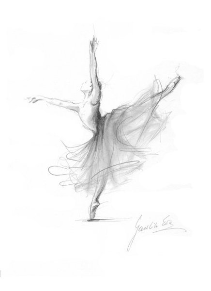 Балерина карандашом