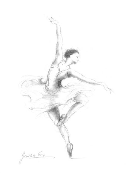 Балерина рисунок легкий