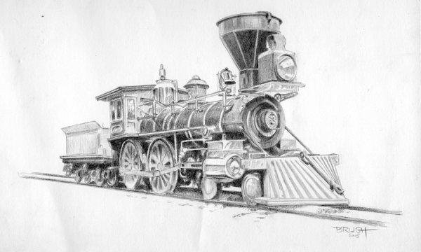 Рисуем паровоз