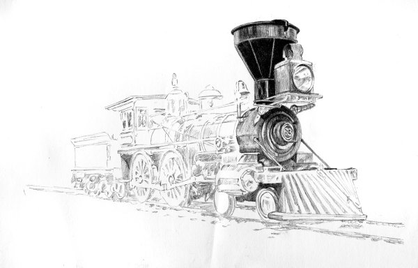 Раскраска паровоз с вагонами