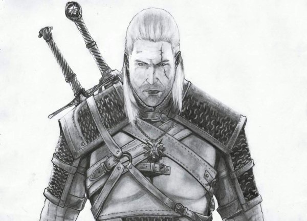 Геральт из Ривии Ведьмак рисунок