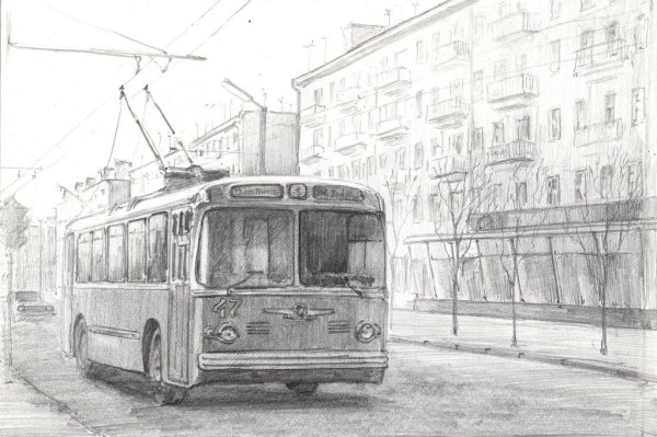 Трамвай раскраска