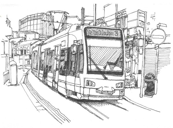 Трамвай зарисовка