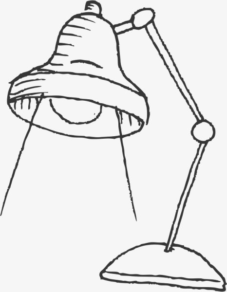 Настольная лампа рисунок карандашом