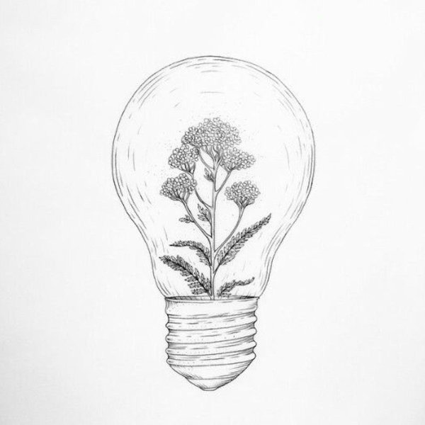 Лампочка карандашом