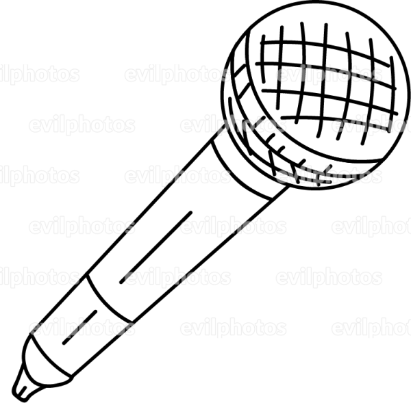 Микрофон легкий рисунок