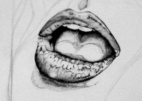Губы эскиз