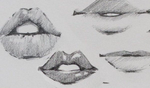Губы скетч